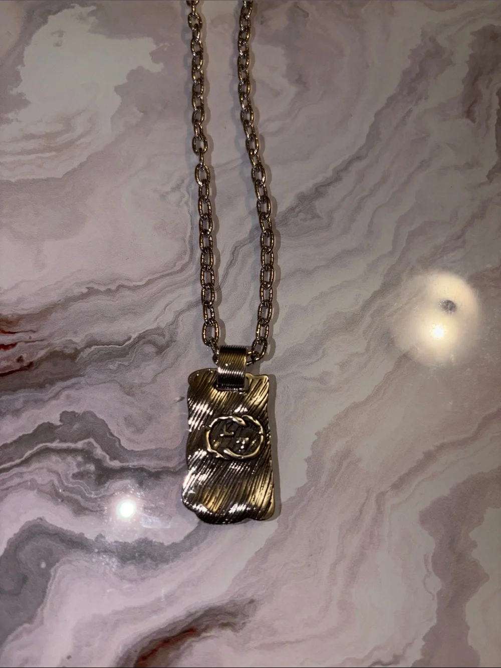 Designer Dog Tag Pendant Necklace